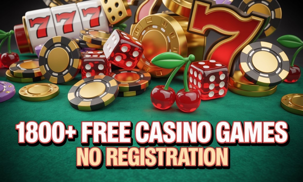 Play over 1800 of the best casino games for free