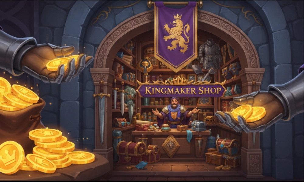 Earn Coins and Spend them in the Kingmaker Shop<br />
